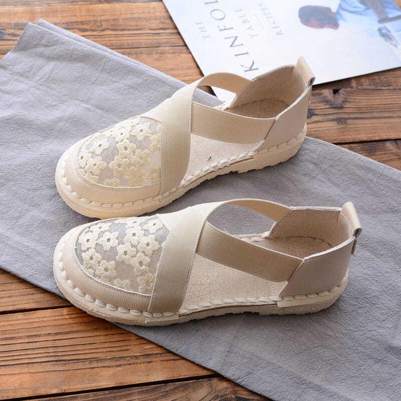 Sandals Women's Moccasins Gentle Shoes Flat Sandals  Loafers Women