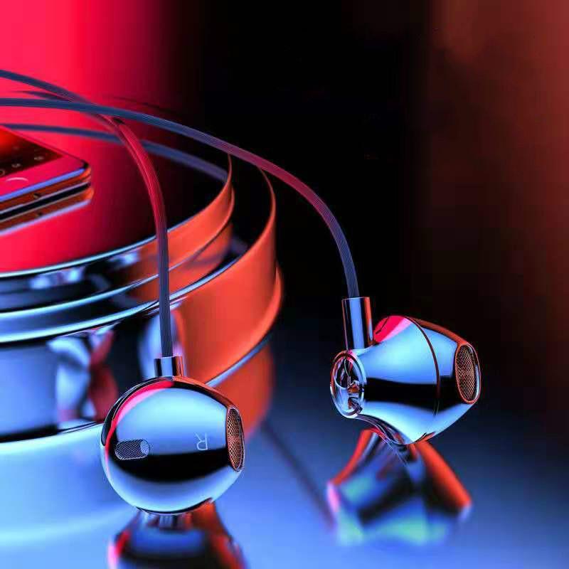 Sports Bluetooth 5.0 Headset Metal Magnetic Wireless Double Bass In-ear Lug Silicone
