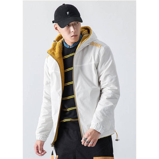 3 Colors Winter Jacket Men Hooded Parka Short Jacket Cashmere Parkas Cotton Youth Sport Clothing