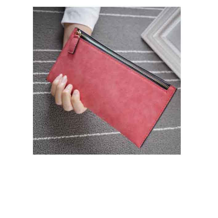 Ladies Wallet Zipper Multi-layer Simple Solid Color Large-capacity Coin Purse Card Holder