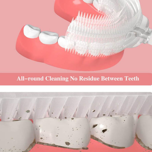 Children's Toothbrush U-shaped 2-6-12 Years Old Baby Silicone Soft Bristles Toothbrushing Artifact Baby Special Teeth Cleaning Tool
