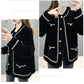 Winter Knit Sweaters for Women Solid Color Long Sleeved Buttons Loose Pullovers Turtleneck Warm Irregular Hem Tops