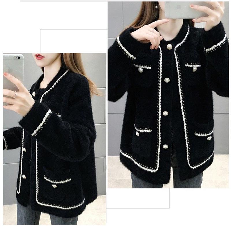 Winter Knit Sweaters for Women Solid Color Long Sleeved Buttons Loose Pullovers Turtleneck Warm Irregular Hem Tops
