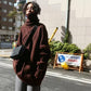 Winter Thick Casual Jacket High Collar Mid-length Tops Fashion Simple Female Student Sweater