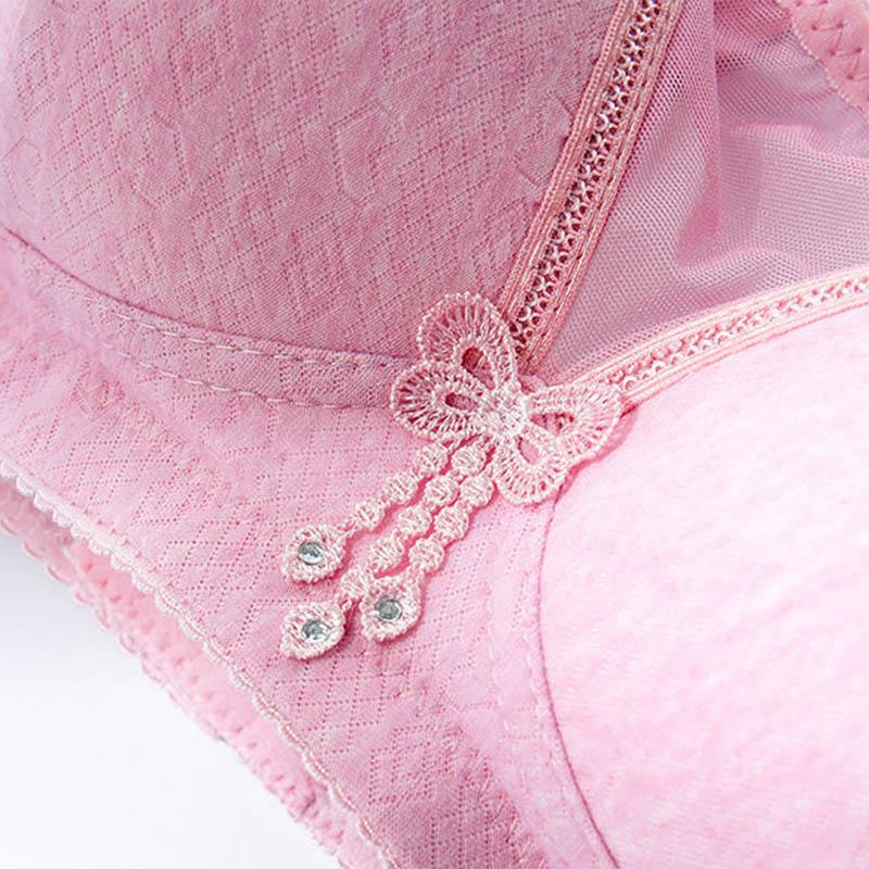No Steel Ring Tube Top Ladies Thin Cotton Vest Gather Soft Cotton Breathable Full Cup Plus Size Bra