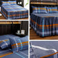 Three-piece Bedroom Twill Bed Skirt Bedspread Double Non-slip Mattress Protection Cover Skin-friendly Bed Cover and Dust Cover