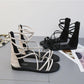 Sandals Women's High-top Flat-bottomed Simple and Versatile Open-toed Cross Straps Women's Roman Sandals Are Light and Comfortable