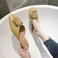35-39 Summer Women All-match Shiny Slippers Outdoor Diamond High Heels Bohemian Beach Wear-resistant Non-slip Office Lady White Sandals