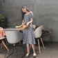 Chiffon Polka Dot Dress Women's Short  Sleeve Square Neck Daily Dating Party Office Wear A-line Sun-dress