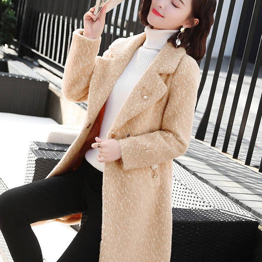 Winter Fashion and Elegant Women's Cotton-padded Jacket Temperament Queen Fan Send Pendant Thick Warm Fur Coat