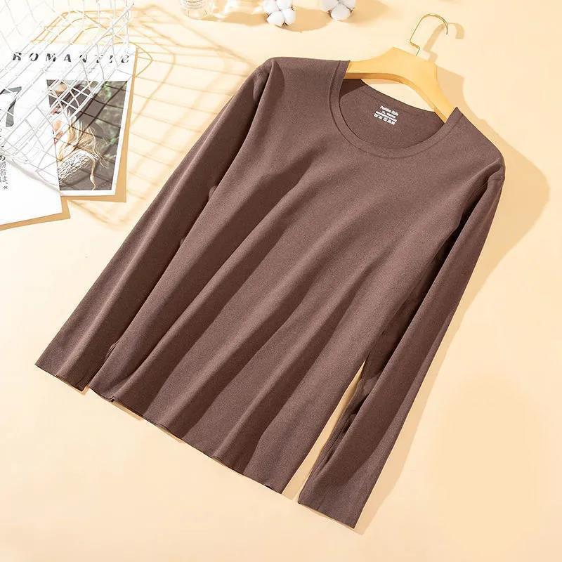 Non-marking Heating and Warm Men's Plus Velvet Thick Autumn and Winter Cold-proof Round Neck Stretch Shirt