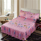 Bedroom Twill Bed Skirt Bedspread Double Non-slip Mattress Protection Cover Skin-friendly Bed Cover and Dust Cover