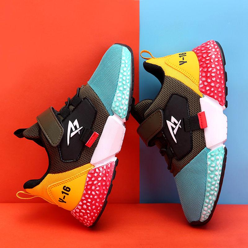 Boys Shoes 2020 Summer Big Children's Net Shoes Breathable Summer 3-12 Years Old Pupil Shoes Kids Sports Shoes