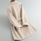 Woolen Coat Women's Autumn and Winter Double-sided Woolen Thickened Slim Slim Mid-length Coat