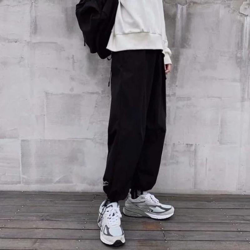 Overalls Women's Loose-fitting Feet Ins Tide Summer Thin Section Handsome Cool Straight Wide-legged Thin Pants Trend