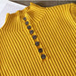 Women's Half Turtleneck Pullover Korean Style Fashion Solid Color Bottoming Shirt Slim Fit Long Sleeve Sweater