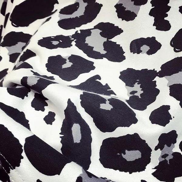 Women's Spring and Autumn Leopard Print Long Sleeve Hooded Coat Large Size Loose Street Style Short Hooded Tops