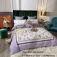 Thickened Grinding Long Velvet Wool Twill Four-piece Printing Palace Wind Cotton Is Sleeled Bed Single Tribute Cotton Home Bed Set 1.8 M 2 Meter Bed