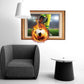 Fire Football 3D World Cup Office Decoration Wall Sticker Photo Frame Corridor Room Living Room