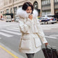 Winter Korean Style Slim Padded Jacket Women's Mid-length Thickened and Thin Fur Collar Pie Overcomes The Padded Jacket