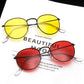 Women Men Round Sunglasses Brand Designer Red Yellow Sun Glasses Alloy Frame Retro Glasses Fashion S