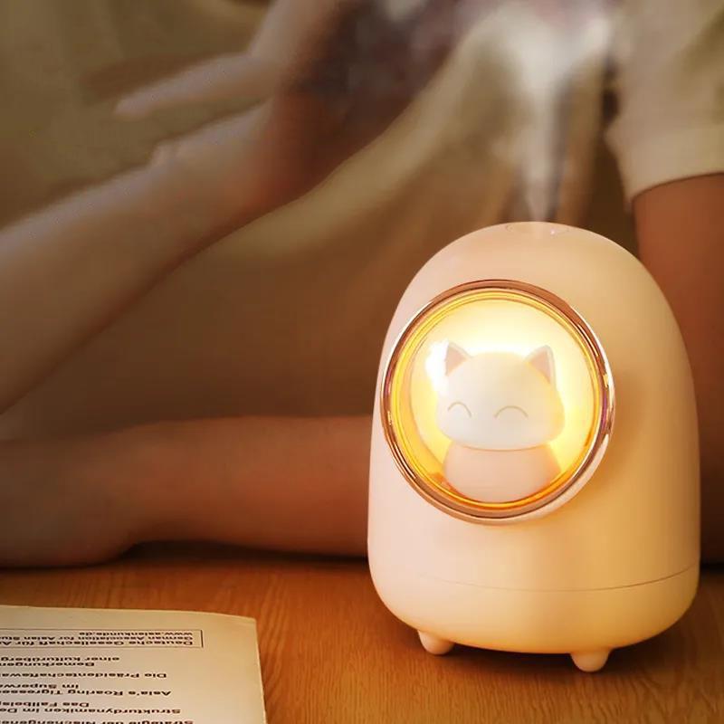 Humidifier Cute Pet Space Capsule Usb Charging Night Light Home Office Dormitory Wireless Mini Mute