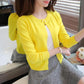 Knitted Cardigan Women Spring Summer Autumn Long Sleeve Sun Protection Clothing Female Large Size Solid Color Single Button Thin Sweater