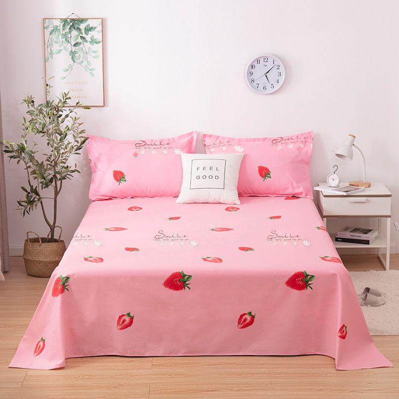 Three-piece Suit One Bed Sheet Two Pillowcases Home Textiles Coarse Cloth Cotton Fabric Sweat-absorbent Breathable Warm Washable