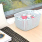 Household Imitation Rattan Plastic Storage Basket Sundries Remote Control Cosmetic Storage Box