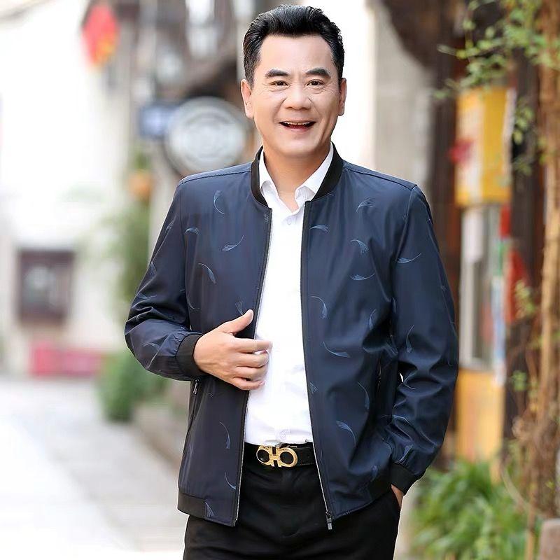 Spring Middle-aged Men's Jacket Thin Coat Loose Men's Clothing