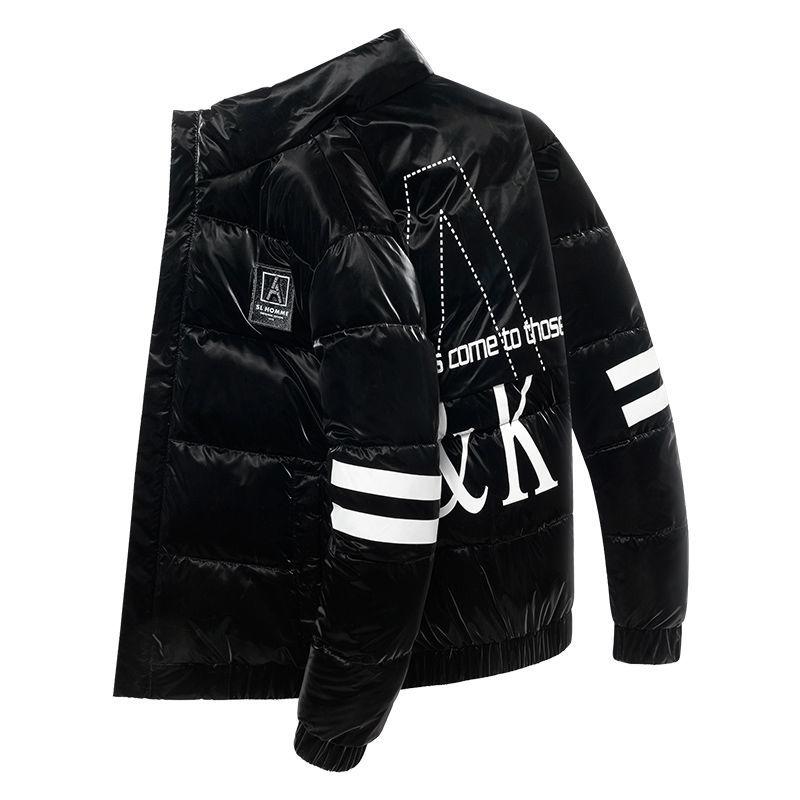 Winter Padded Jacket Men's Thick Padded Jacket Winter Students Korean Style Trend Down Padded Jacket Handsome Casual Men's Clothing