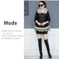Women's Leather Coat with  Faux Fur Collar Mid-length Autumn and Winter Slim Thickening Artificial Leather Jacket with Lace Female Outerwear