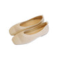Fangtou Granny Shoes Women's New Soft Soled Hollow Out Casual Shoes Flat Sole Single Shoes
