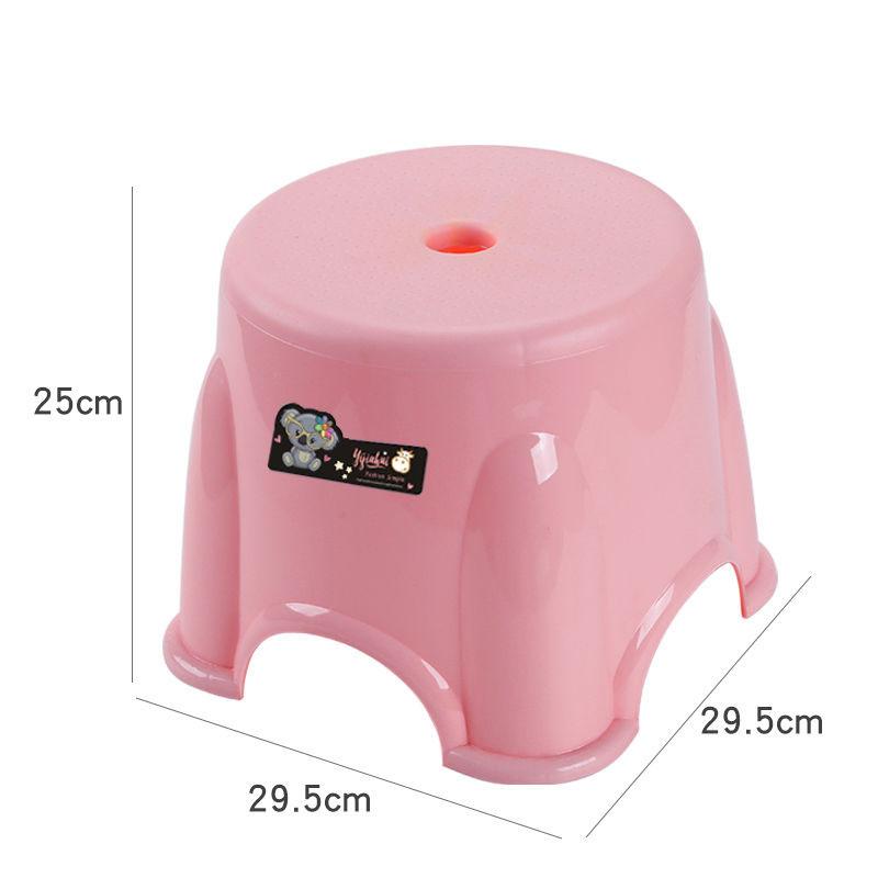 Lightweight Plastic Stool Household Thickened Round Bench Shoe Change Seat Portable Low Stool Stackable