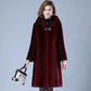 Fur Coat Female Middle-aged Mother Plus Velvet Thickening Autumn and Winter Middle-aged and Elderly Women's Western Style Fashion