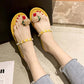 Pineapple Slippers Women's Summer Wear All-match Non-slip Flat Bottom Fashion Beach Sandals and Slippers Women