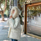 Winter Women's Cotton-padded Jacket Short Section Thickened Big Fur Collar for Girls Shiny Cotton-padded Jacket Warm Jacket