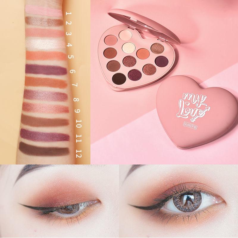 12 Colors Twilight Eyeshadow Palette Matte Pearly Eyeshadow Waterproof Multi-Specification Palette