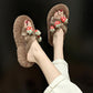 Fashionable Design Cotton Slippers Indoor Non-slip Flat Shoes, Autumn and Winter Warm Household Casual Slippers