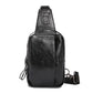 Chest Bag Men's Pu Leather Large-capacity Pockets Outdoor Riding Sports Messenger IPAD Package