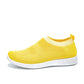 Ladies Sports Wind Flying Knit Slip-on Shoes Summer Comfortable and Breathable Sneakers