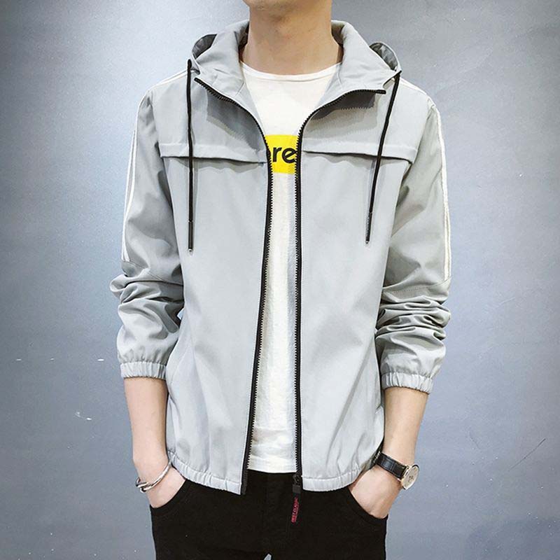 Men's Jacket Young and Middle-aged Windbreaker Spring and Autumn Tops Casual Trend Slim Hooded Jacket