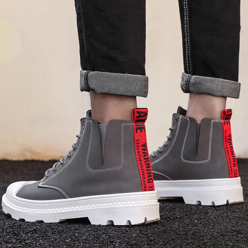 Men's High-top British Style Martin Boots Korean Retro All-match Trendy Shoes Bloggers Recommend Tooling Boots