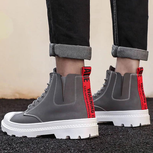 Men's High-top British Style Martin Boots Korean Retro All-match Trendy Shoes Bloggers Recommend Tooling Boots