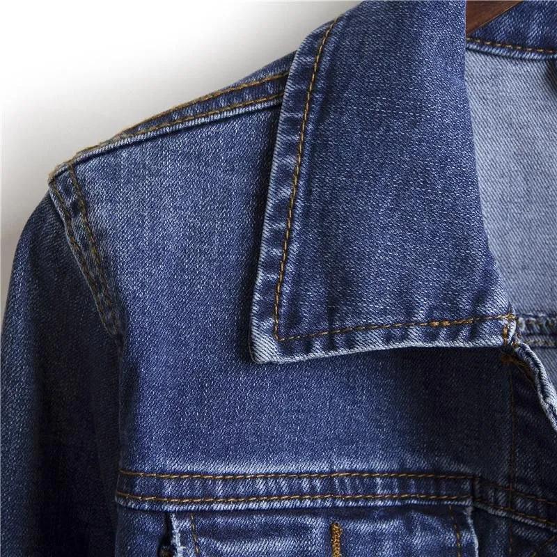 Denim Jacket Women's Autumn and Winter Slim Casual Jeans Jacket Student New Short Top Lapel Classic Denim Coat All Match Jacket