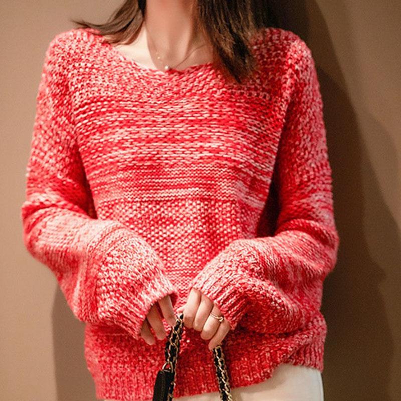 Autumn and Winter Loose Bottoming Shirt Fashion Simple Top European and American Style Young Women's Sweater