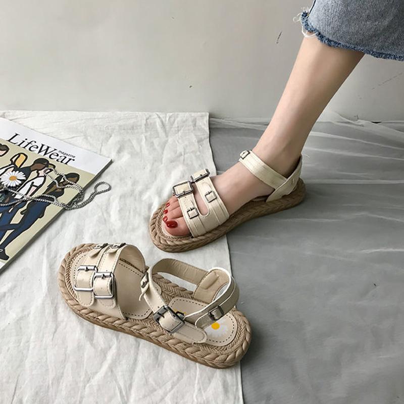 Summer Super Fire Roman Sandals Women's Summer Shoes All-match Student Flat Fairy Style