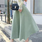 1PC Thick Skirt Knitted Pleated High Waist Midi Long Autumn Warm Dress Bottoming Skirts