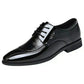 Oxford Business Men Shoes Patent Leather Lace Up Shoes Business Dress Soft Sole Breathable Spring Wedding  Shoes