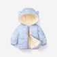 Girls' Windproof and Warm Down Jacket Lightweight Winter Plus Velvet Padded Jacket